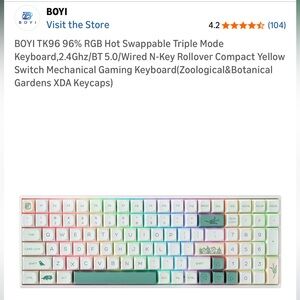 BOYI TK96 Botanical Mechanical Gaming Keyboard